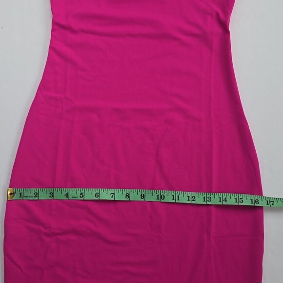 Susana Monaco NWT Pink Glow Racer Neck Ponte Jersey Pull On Mini Dress Size XS - Picture 3 of 9